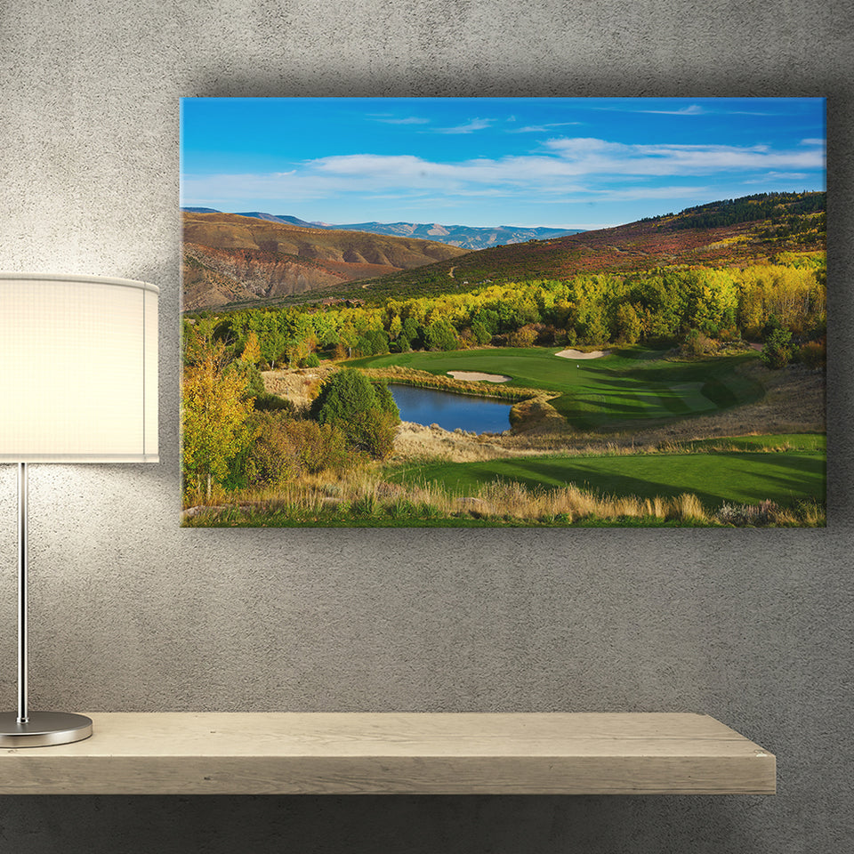 Red Sky Ranch And Golf Club, Fazio Course Hole 17, Wolcott, Colorado, Golf Art Print, Golf Lover, Canvas Prints Wall Art Decor