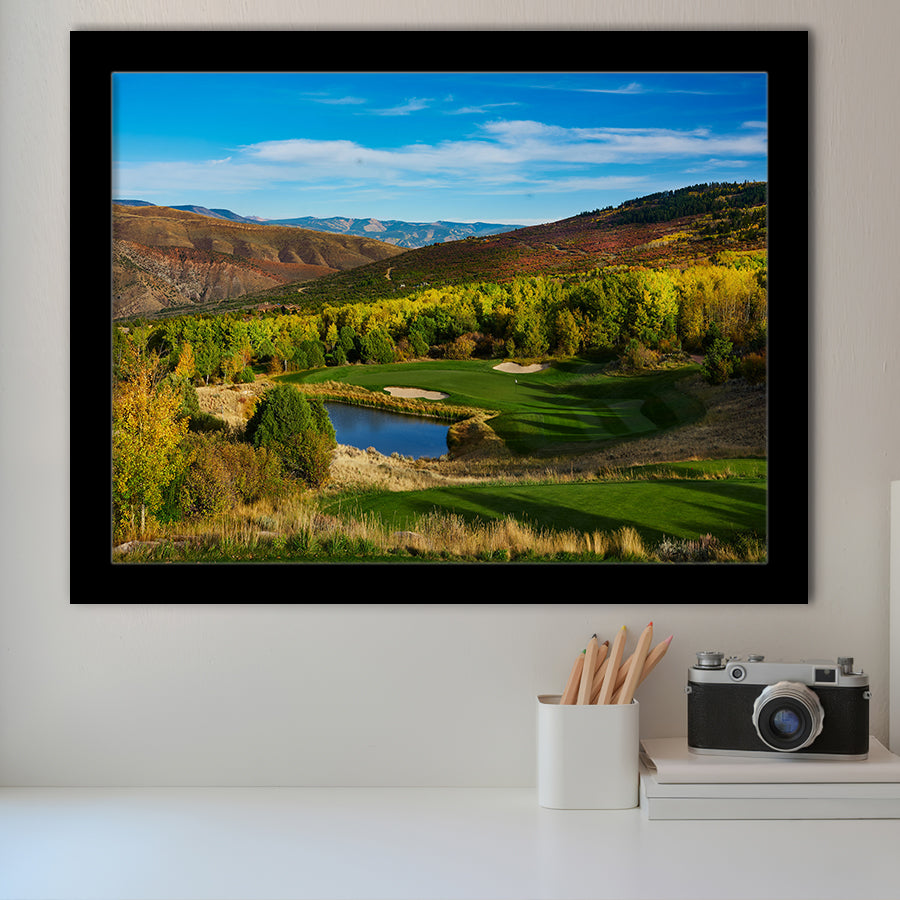 Red Sky Ranch And Golf Club, Fazio Course Hole 17, Wolcott, Colorado, Golf Sport Print, Golf Lover, Framed Art Prints Home Decor