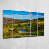Red Sky Ranch And Golf Club, Fazio Course Hole 17, Wolcott, Colorado, 5 Panels Extra Large Canvas Prints Wall Art Decor