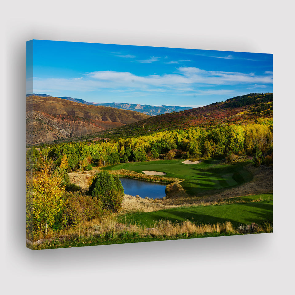 Red Sky Ranch And Golf Club, Fazio Course Hole 17, Wolcott, Colorado, Golf Art Print, Golf Lover, Canvas Prints Wall Art Decor