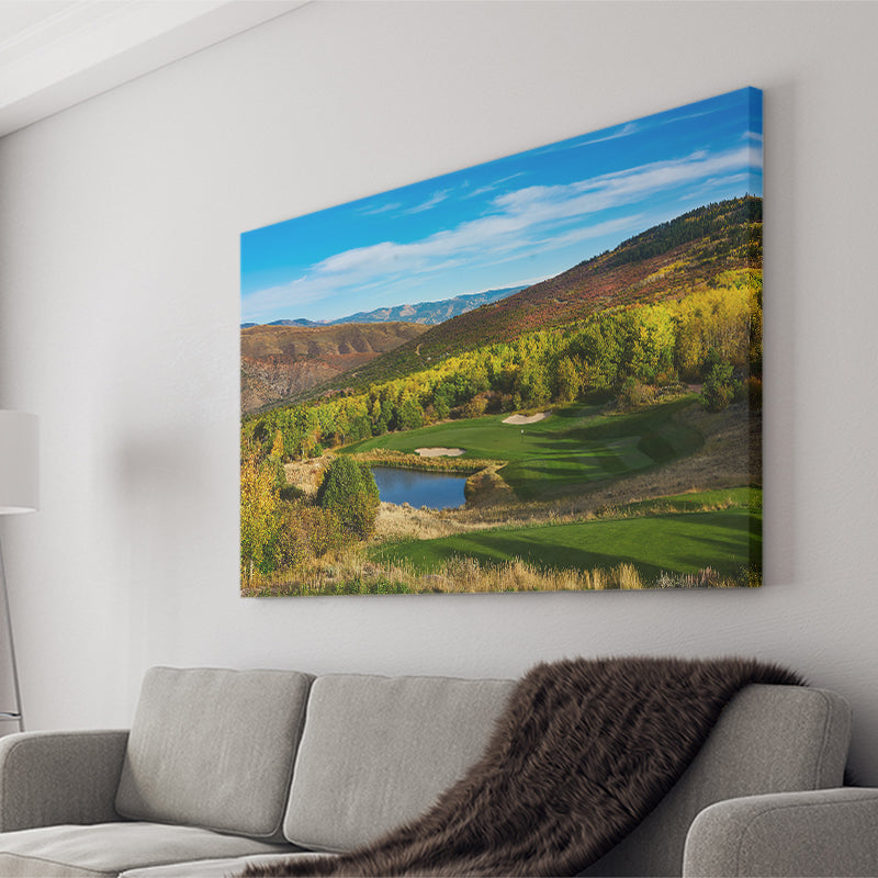 Red Sky Ranch And Golf Club, Fazio Course Hole 17, Wolcott, Colorado, Golf Art Print, Golf Lover, Canvas Prints Wall Art Decor