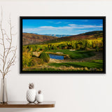 Red Sky Ranch And Golf Club, Fazio Course Hole 17, Wolcott, Colorado, Framed Canvas Prints Wall Art Decor, Floating Frame