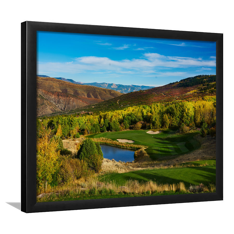 Red Sky Ranch And Golf Club, Fazio Course Hole 17, Wolcott, Colorado, Golf Sport Print, Golf Lover, Framed Art Prints Home Decor