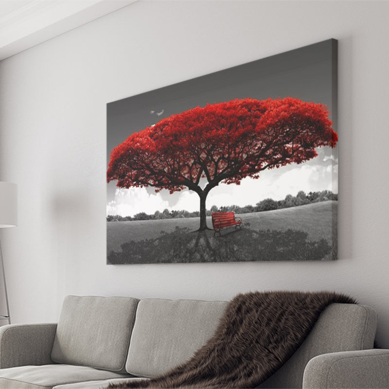 Red Tree Canvas Prints Wall Art - Painting Canvas, Art Prints, Wall Decor, Home Decor, Prints for Sale