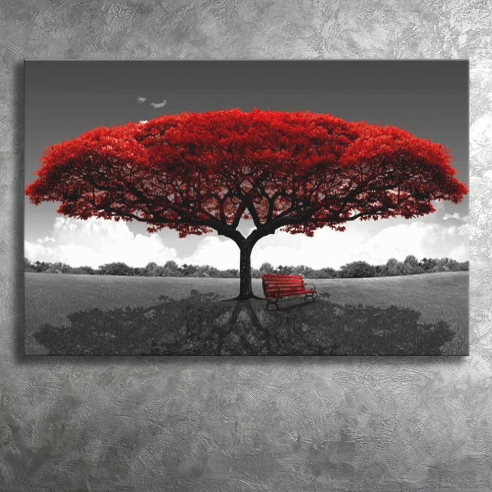 Red Tree Canvas Prints Wall Art - Painting Canvas, Art Prints, Wall Decor, Home Decor, Prints for Sale
