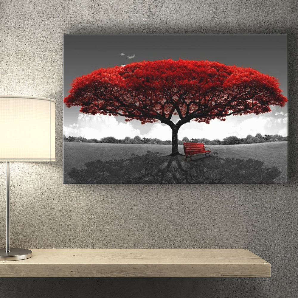 Red art  Chinese wall art, Metal tree wall art, Simple wall art