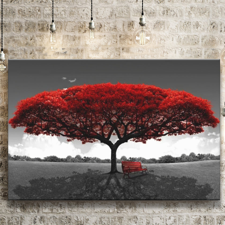 Red Tree Canvas Prints Wall Art - Painting Canvas, Art Prints, Wall Decor, Home Decor, Prints for Sale