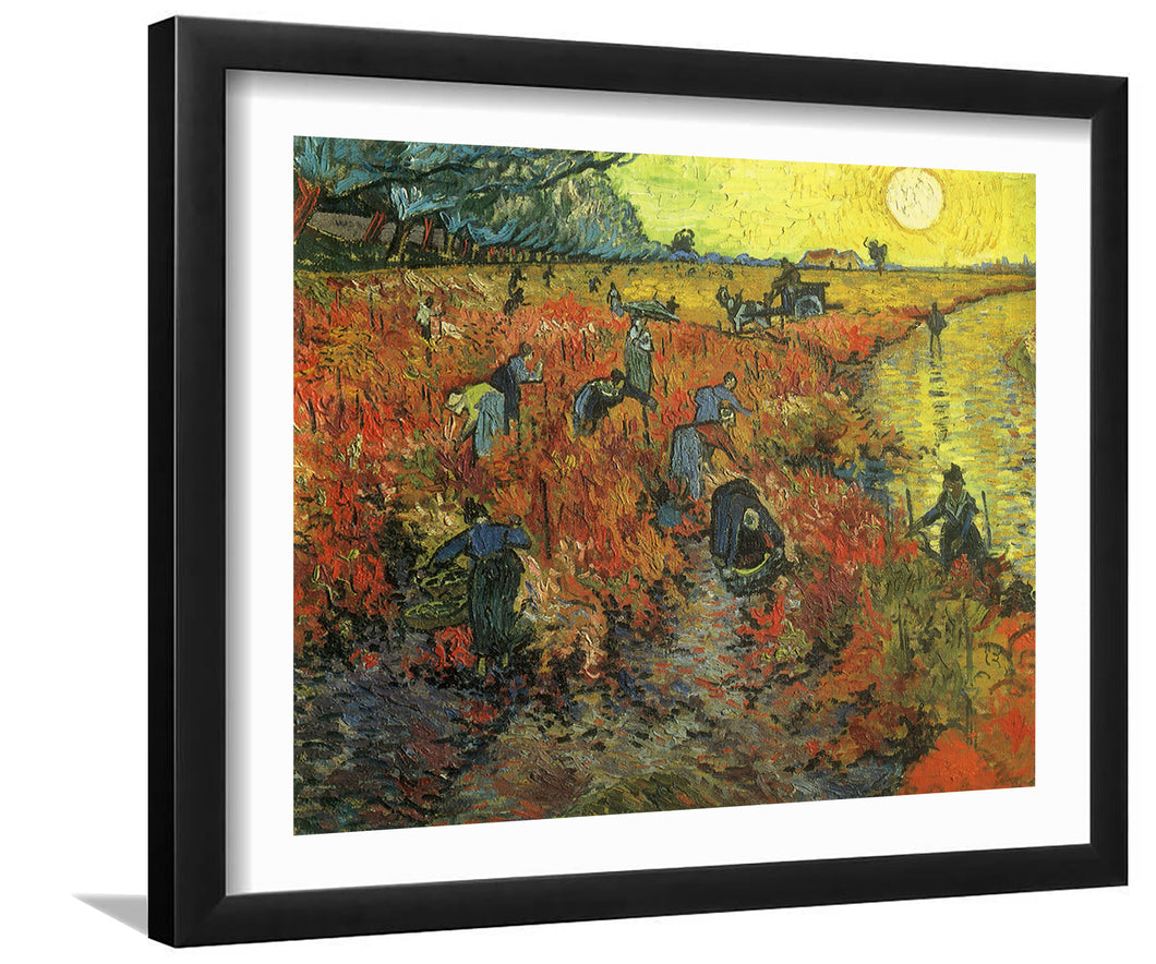 Red Vineyards At Arles By Vincent Van Gogh-Canvas art,Art Print,Frame art,Plexiglass cover