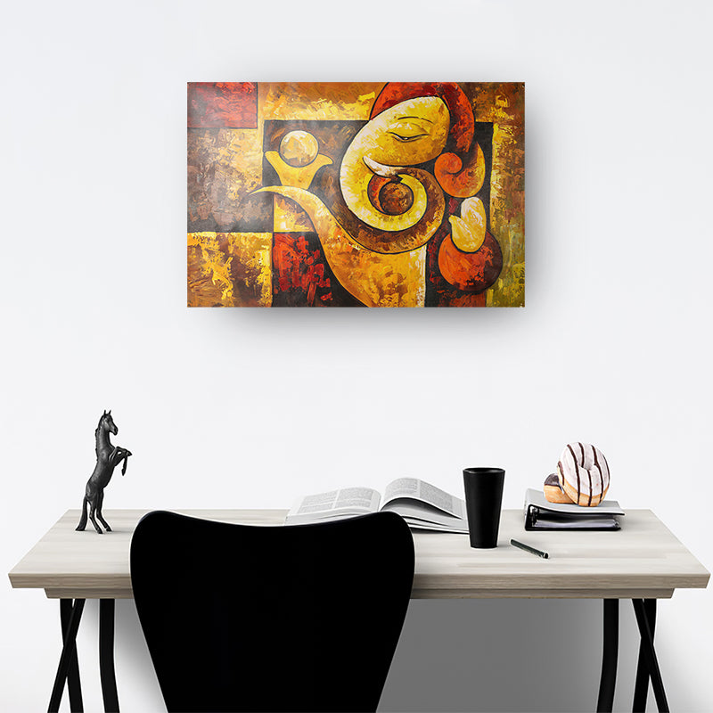 Red And Orange Shade Ganesha Acrylic Print - Art Prints, Acrylic Wall Art, Acrylic Photo, Wall Decor