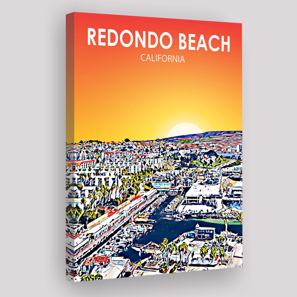 Redondo Beach CA Art ,City Art Print, Large Canvas, Canvas Print Wall Art Home Decor