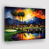 Reflection Bay Golf Courses In Las Vegas Oil Painting Canvas Prints Wall Art, Painting Art Home Decor