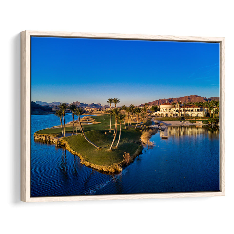 Reflection Bay Golf Courses In Las Vegas, Nv 2, Golf Art Print, Framed Canvas Prints Wall Art Decor, Floating Frame