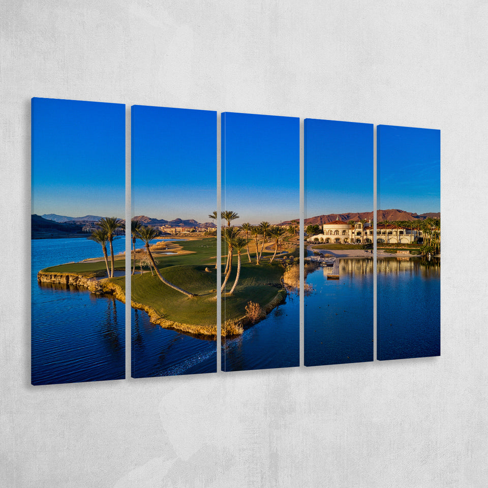 Reflection Bay Golf Courses In Las Vegas, Nv 2, 5 Panels Extra Large Canvas Prints Wall Art Decor