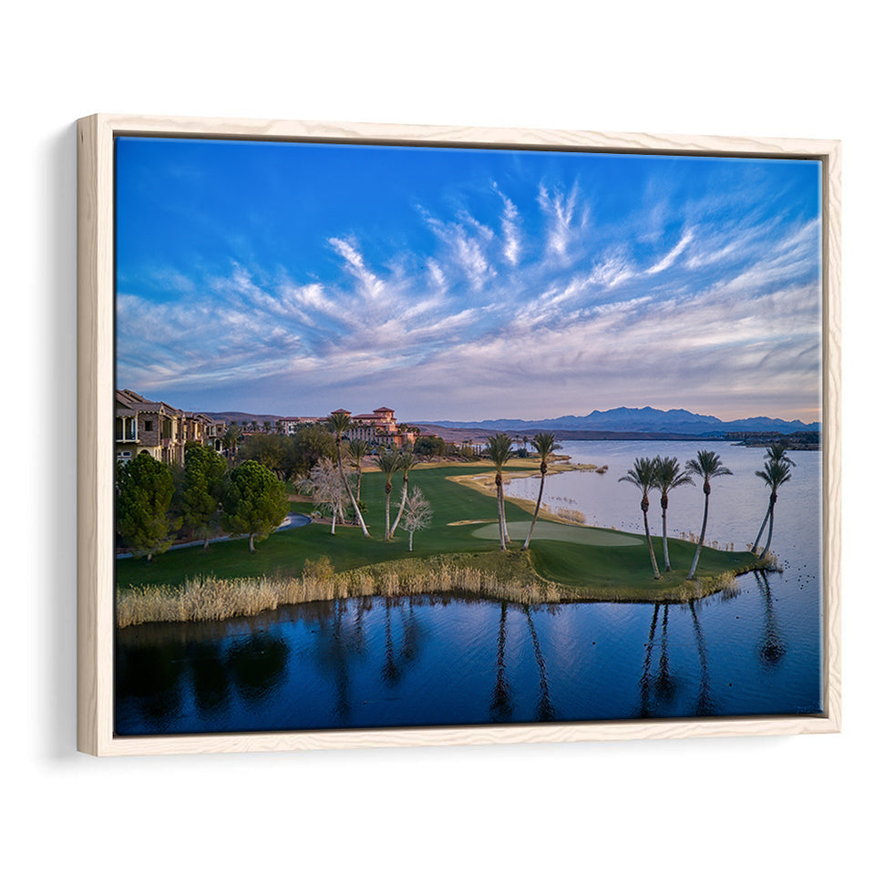 Reflection Bay Golf Courses In Las Vegas, Nv 3, Golf Art Print, Framed Canvas Prints Wall Art Decor, Floating Frame