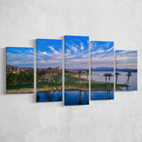 Reflection Bay Golf Courses In Las Vegas, Nv 3, Golf Art Print, 5 Panels Canvas Prints Wall Art Decor