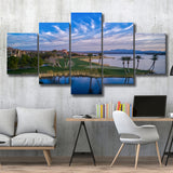 Reflection Bay Golf Courses In Las Vegas, Nv 3, Golf Art Print, 5 Panels Canvas Prints Wall Art Decor