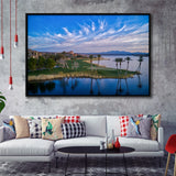 Reflection Bay Golf Courses In Las Vegas, Nv 3, Golf Art Print, Framed Canvas Prints Wall Art Decor, Floating Frame