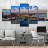 Reflection Bay Golf Courses In Las Vegas, Nv 4, Golf Art Print, 5 Panels Canvas Prints Wall Art Decor