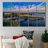 Reflection Bay Golf Courses In Las Vegas, Nv 4, 5 Panels Extra Large Canvas Prints Wall Art Decor