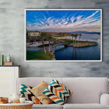 Reflection Bay Golf Courses In Las Vegas, Nv 4, Golf Art Print, Framed Canvas Prints Wall Art Decor, Floating Frame