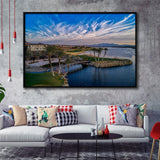 Reflection Bay Golf Courses In Las Vegas, Nv 4, Golf Art Print, Framed Canvas Prints Wall Art Decor, Floating Frame