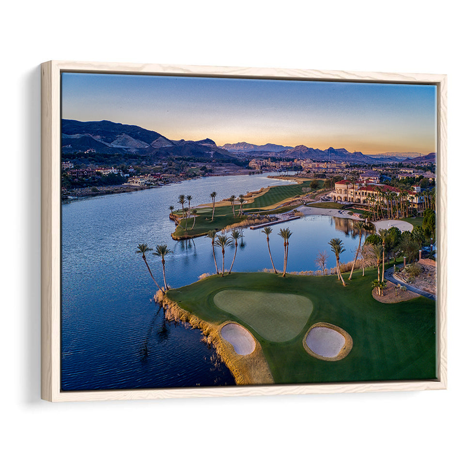 Reflection Bay Golf Courses In Las Vegas, Nv, Golf Art Print, Framed Canvas Prints Wall Art Decor, Floating Frame
