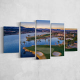 Reflection Bay Golf Courses In Las Vegas, Nv, Golf Art Print, 5 Panels Canvas Prints Wall Art Decor
