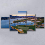 Reflection Bay Golf Courses In Las Vegas, Nv, Golf Art Print, 5 Panels Canvas Prints Wall Art Decor