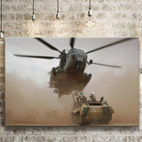 Refueling Military Helicopter, Canvas Prints Wall Art Home Decor