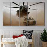 Refueling Military Helicopter, Multi Panels, 5 Pieces B, Canvas Prints Wall Art Home Decor,X Large Canvas