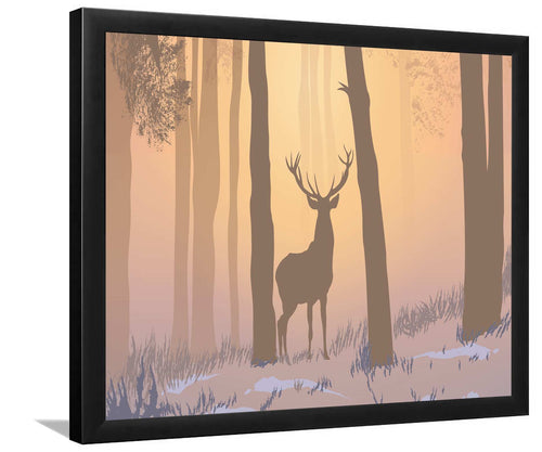 Reinnder Forest Foggy Morning-Forest art, Art print, Plexiglass Cover