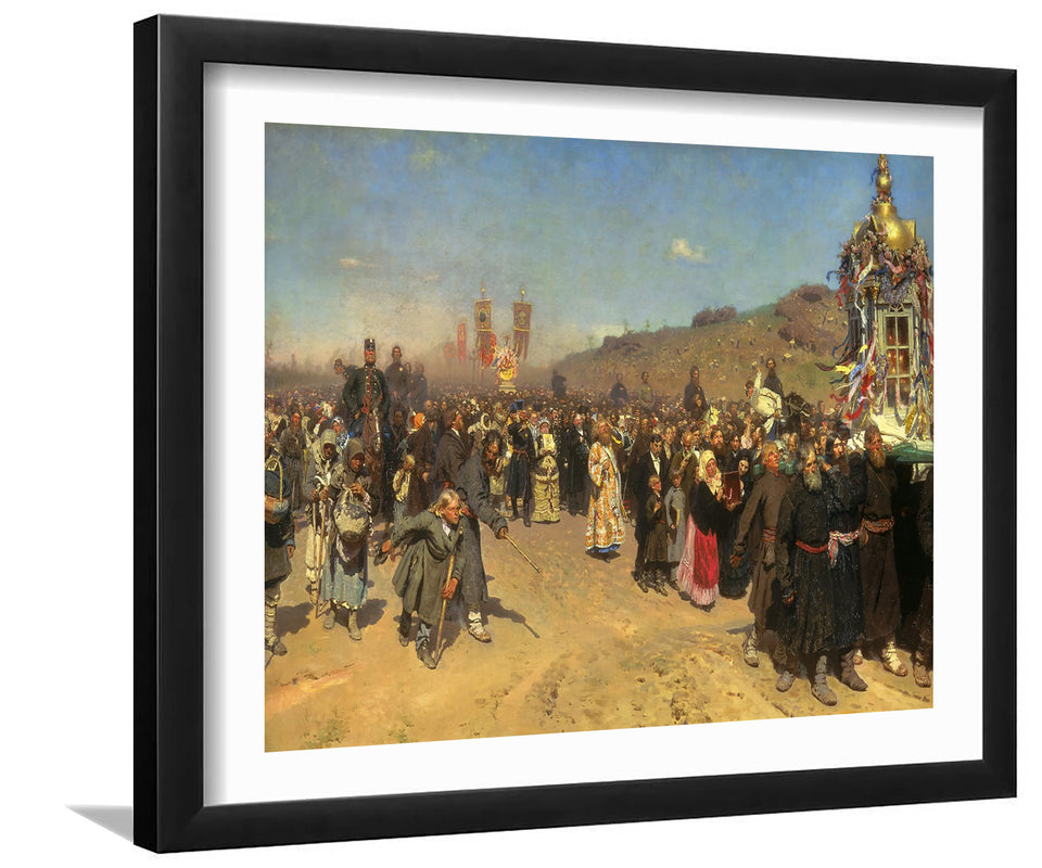 Religious Procession In Kursk Province By Ilya Efimovich Repin-Canvas art,Art Print,Frame art,Plexiglass cover