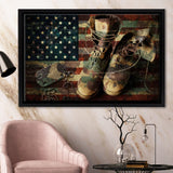 Remember and Honor Framed Canvas Prints Wall Art - Painting Canvas, Veteran Gift, Print for Sale