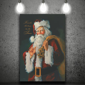 Remember the Reason Santa Canvas Xmas Prints Wall Art - Painting Canvas, Home Wall Decor, Canvas Gift, Prints for Sale