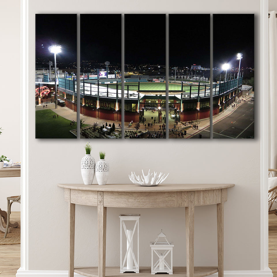 Reno Aces Wall Art Greater Nevada Field Stadium Canvas Prints,Multi Panels B,Sport Stadium Art Prints, Fan Gift