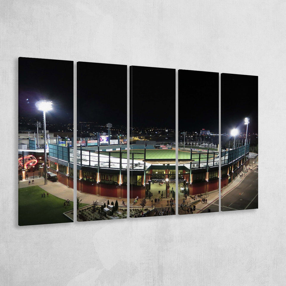 Reno Aces Wall Art Greater Nevada Field Stadium Canvas Prints,Multi Panels B,Sport Stadium Art Prints, Fan Gift