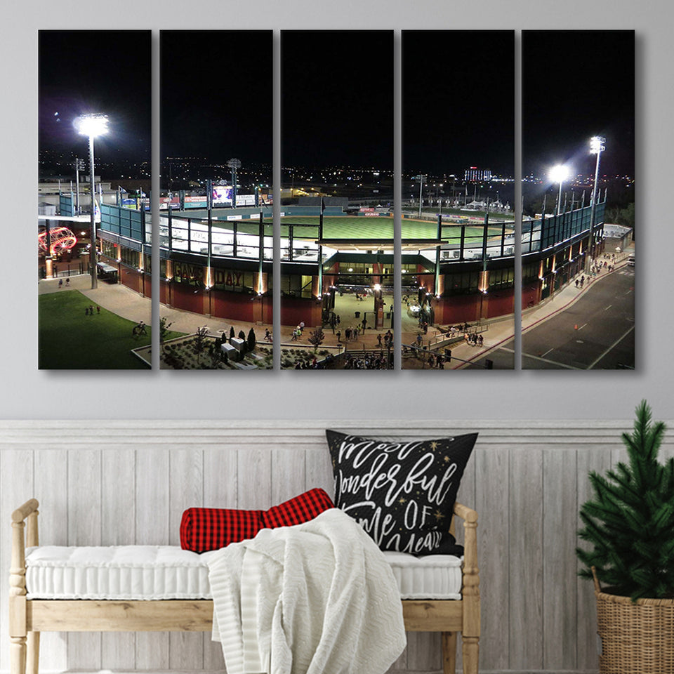 Reno Aces Wall Art Greater Nevada Field Stadium Canvas Prints,Multi Panels B,Sport Stadium Art Prints, Fan Gift