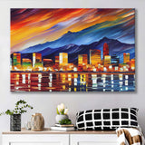 Reno Nevada Skyline Reno Painting Wall Art, Sport Art Prints Fan Gift, Canvas Prints Wall Art Decor