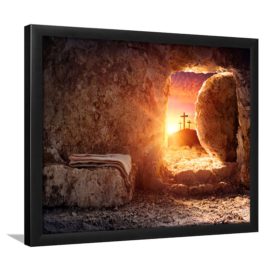 Resurrection Of Christ Framed Ar Prints - Painting Art, Framed Painting, Prints for Sale, Black Framed, Wall Art, Wall Decor