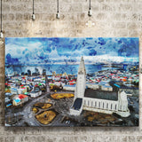 Reykjavik, Reykjavik Skyline, Reykjavik Wall Art, Canvas Prints Wall Art Home Decor