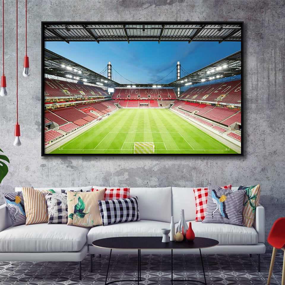 RheinEnergie Stadium, Stadium Canvas, Sport Art, Gift for him, Framed Canvas Prints Wall Art Decor, Framed Picture