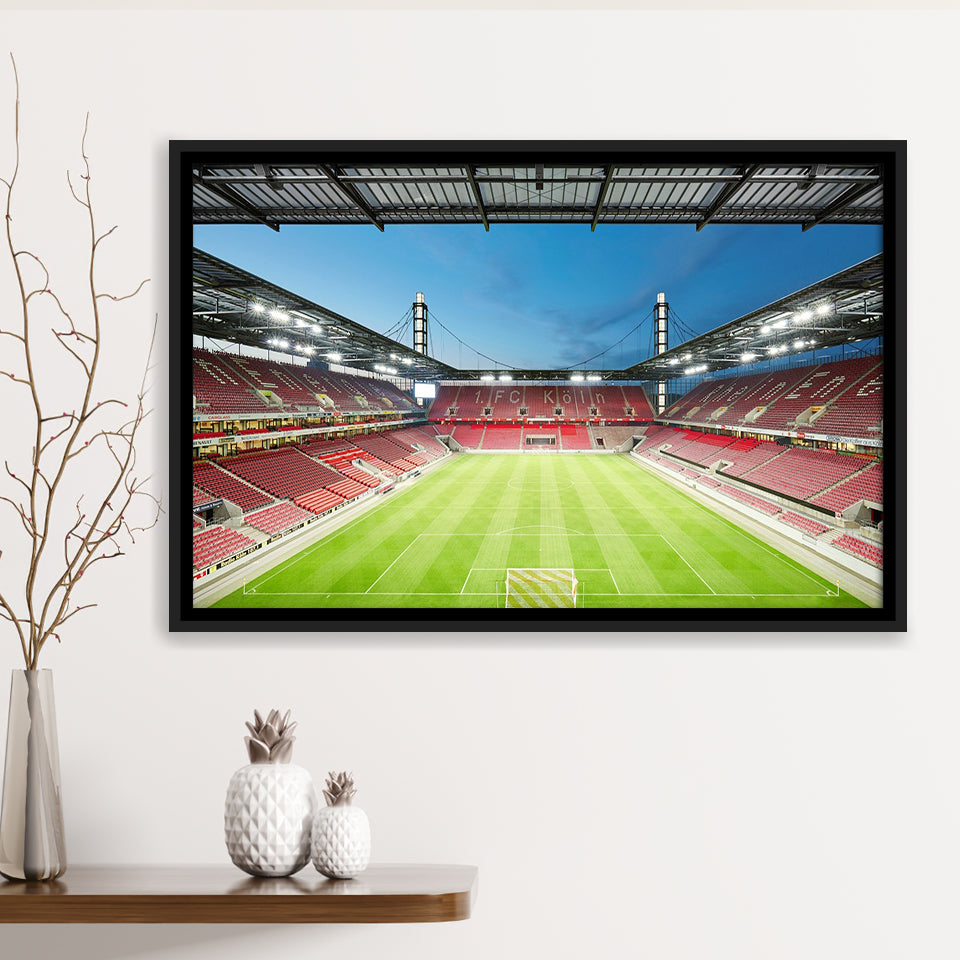 RheinEnergie Stadium, Stadium Canvas, Sport Art, Gift for him, Framed Canvas Prints Wall Art Decor, Framed Picture