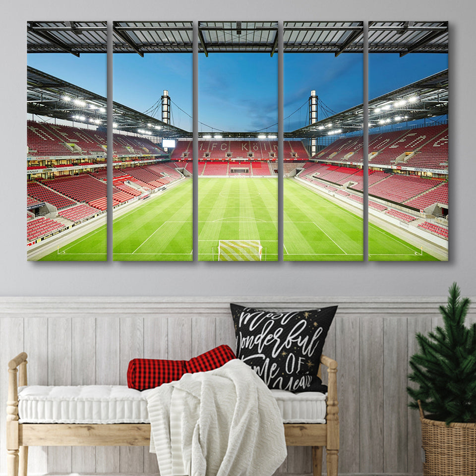RheinEnergie Stadium, Stadium Canvas, Sport Art, Gift for him, Multi Panels B, Canvas Prints Wall Art Decor