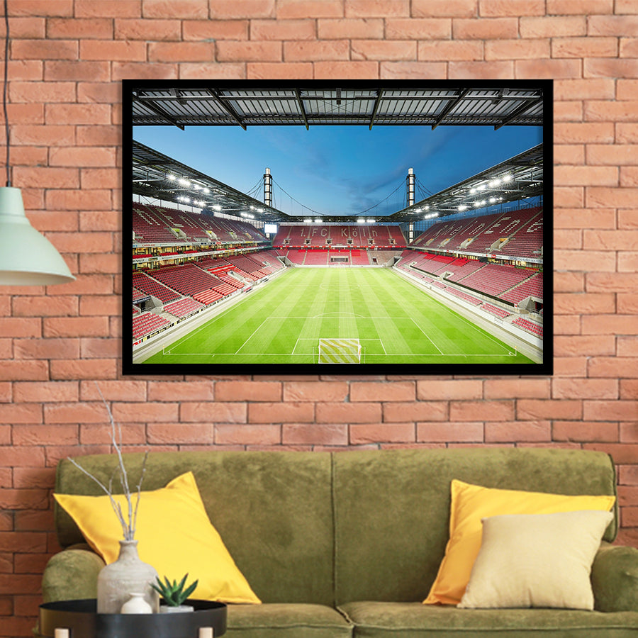 RheinEnergie Stadium, Stadium Canvas, Sport Art, Gift for him, Framed Art Prints Wall Art Decor, Framed Picture
