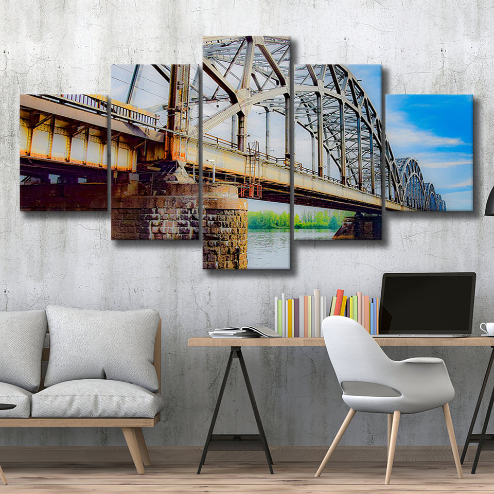 Riga Bridge Canvas Art, Riga Multi Panels,Canvas Prints Wall Art Home Decor