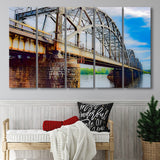 Riga Bridge Canvas Art, Riga 5 Panels B,Large Canvas,Canvas Prints Wall Art Home Decor