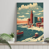 Rimouski Canada Retro Art Print ,City Art Print, Large Canvas, Canvas Print Wall Art Home Decor