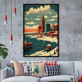 Rimouski Canada Retro Art Print, City Art Print, Framed Art Print Wall Art Home Decor, Framed Picture