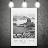 Rio De Janeiro Brazil Black And White Art Canvas Prints Wall Art Home Decor