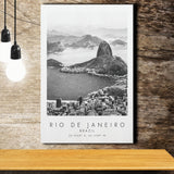 Rio De Janeiro Brazil Black And White Art Canvas Prints Wall Art Home Decor